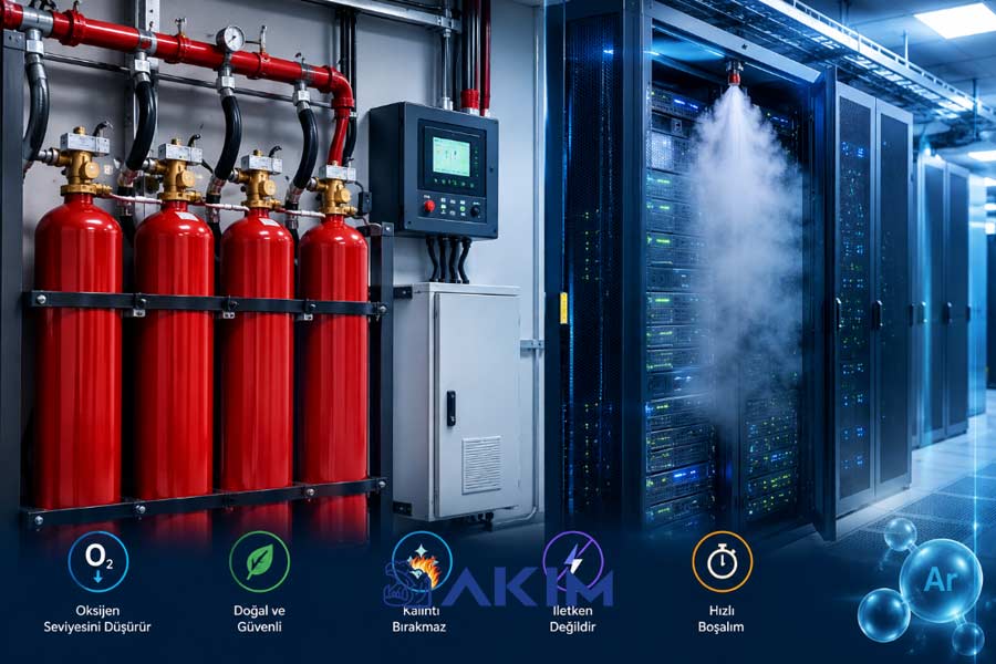 Inert (Argon) Gazlı Söndürme Sistemleri - Akım Yangın