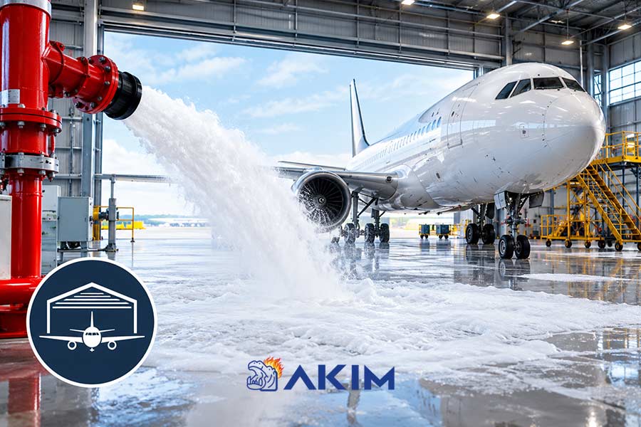 Köpüklü (FOAM) Söndürme Sistemleri Uçak ve Helikopter Hangarları - Akım Yangın