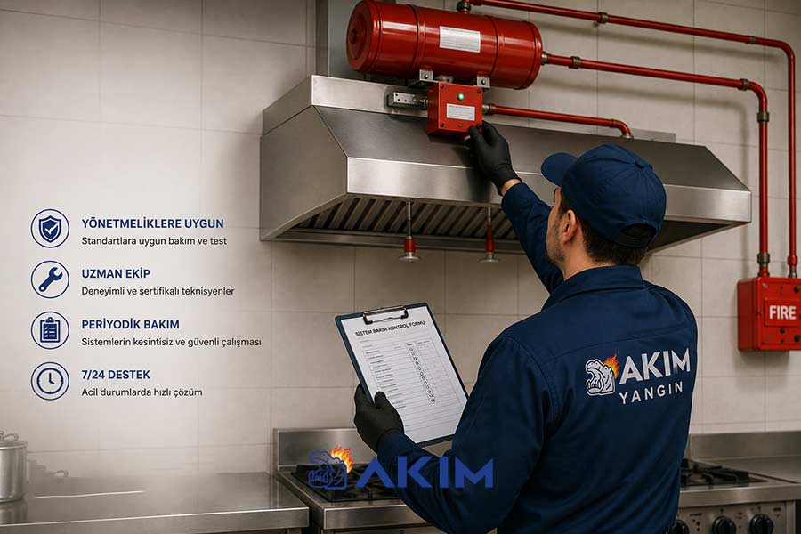 Mutfak Davlumbaz Söndürme Sistemleri Bakımı